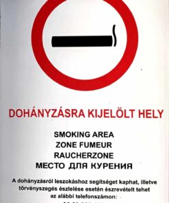 Dohányzásra kijelölt hely