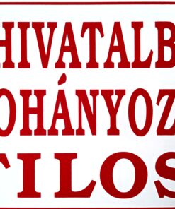 A hivatalban dohányozni tilos