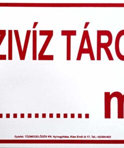 Tűzivíz tároló ……….m3