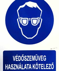 Védőszemüveg használata kötelező