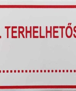 Max. Terhelhetőség: ……………kg