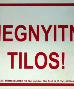 Megnyitni tilos!