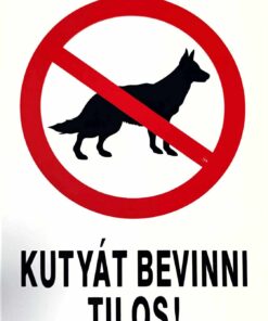 Kutyát bevinni tilos!