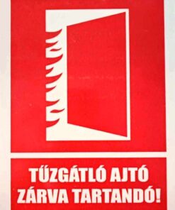 Tűzgátló ajtó zárva tartandó!